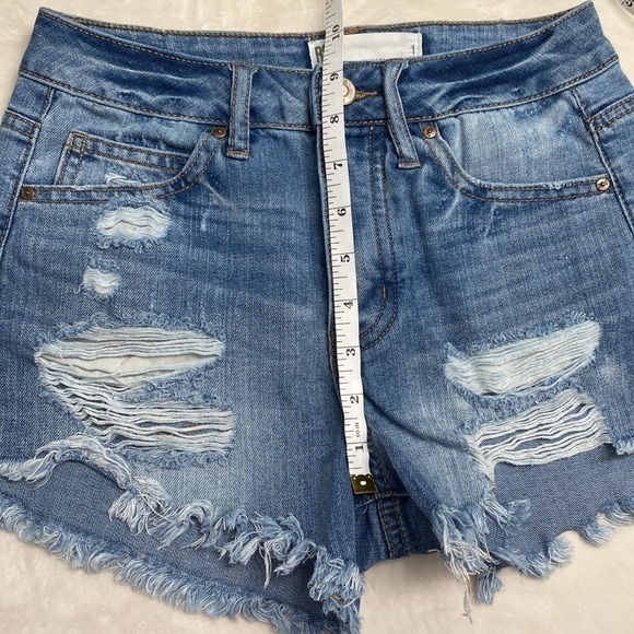 RSQ High Rise Jean Shorts Button Fly Size 1 - Picture 12 of 14